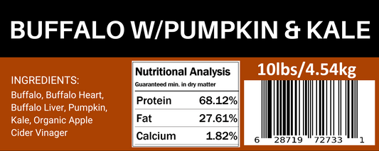 Buffalo w/ Pumpkin & Kale - 10LB Box